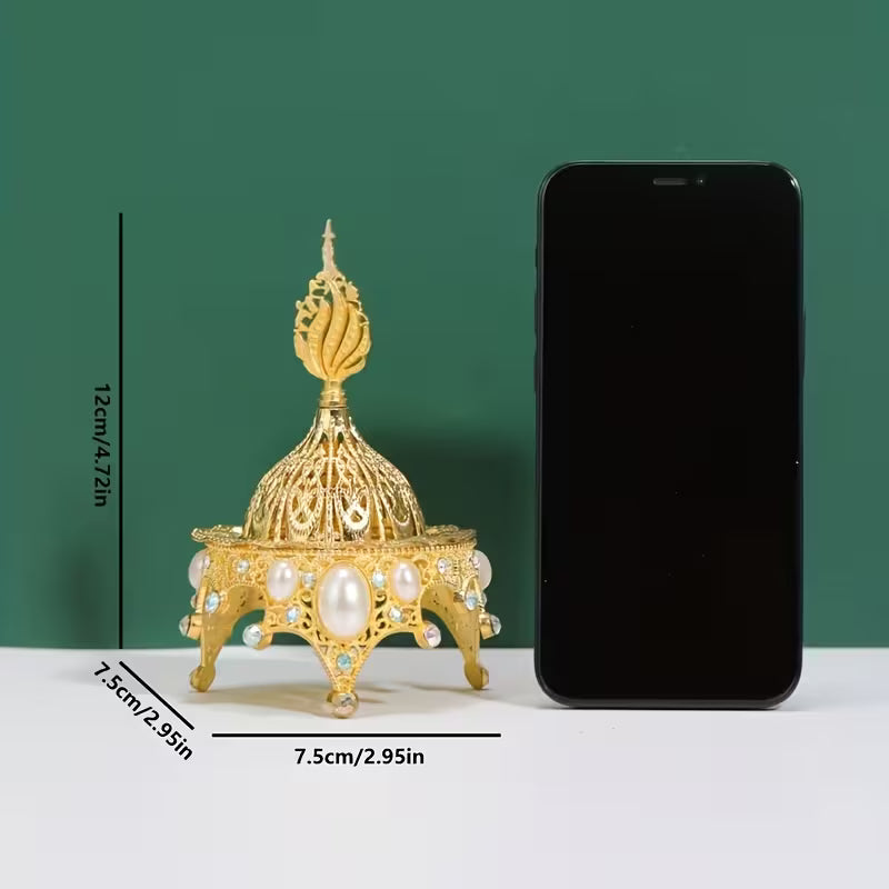 Golden Incense Burner with Elegant Smoke