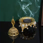 Golden Incense Burner with Elegant Smoke
