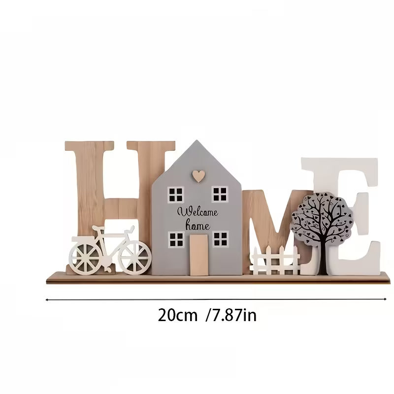 Welcome Home Wooden Tabletop Sign