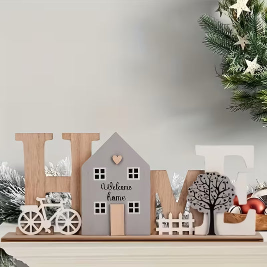 Welcome Home Wooden Tabletop Sign