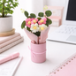 Blush Bloom Crochet Mini Bouquet 🌸
