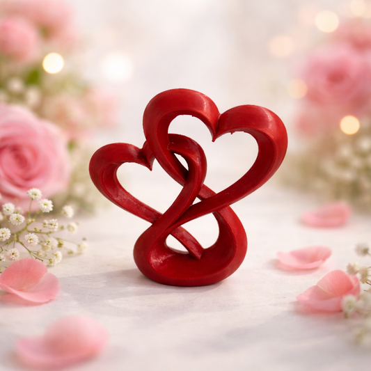 Eternal Love Intertwined Heart Sculpture