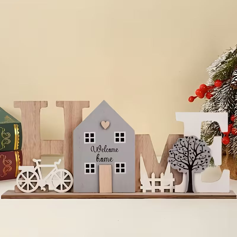 Welcome Home Wooden Tabletop Sign