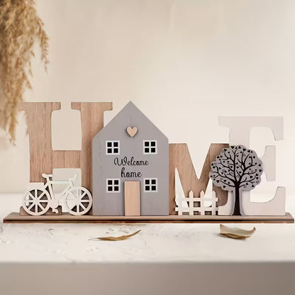 Welcome Home Wooden Tabletop Sign