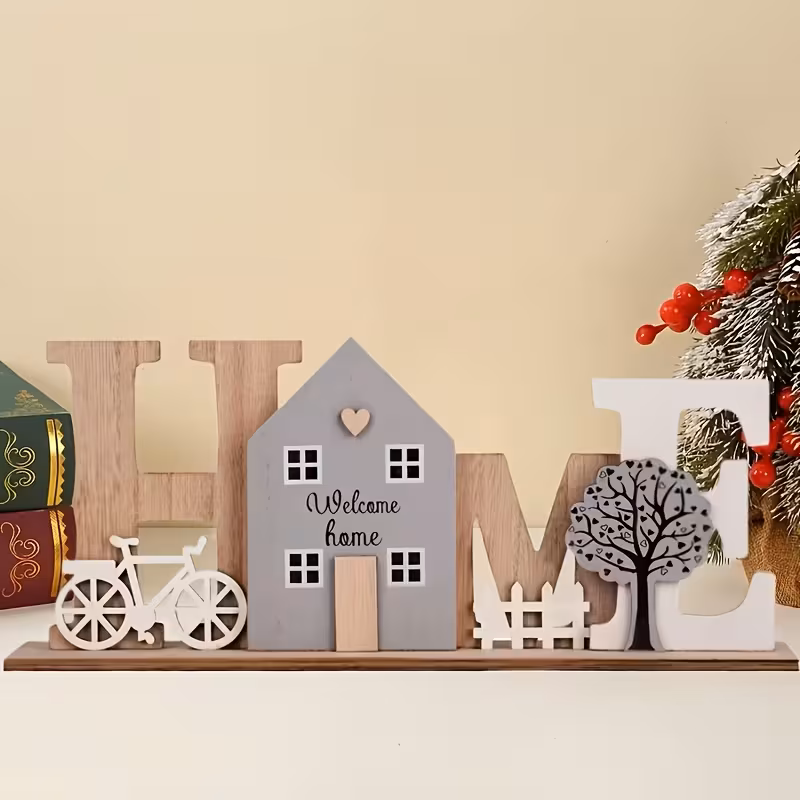 Welcome Home Wooden Tabletop Sign
