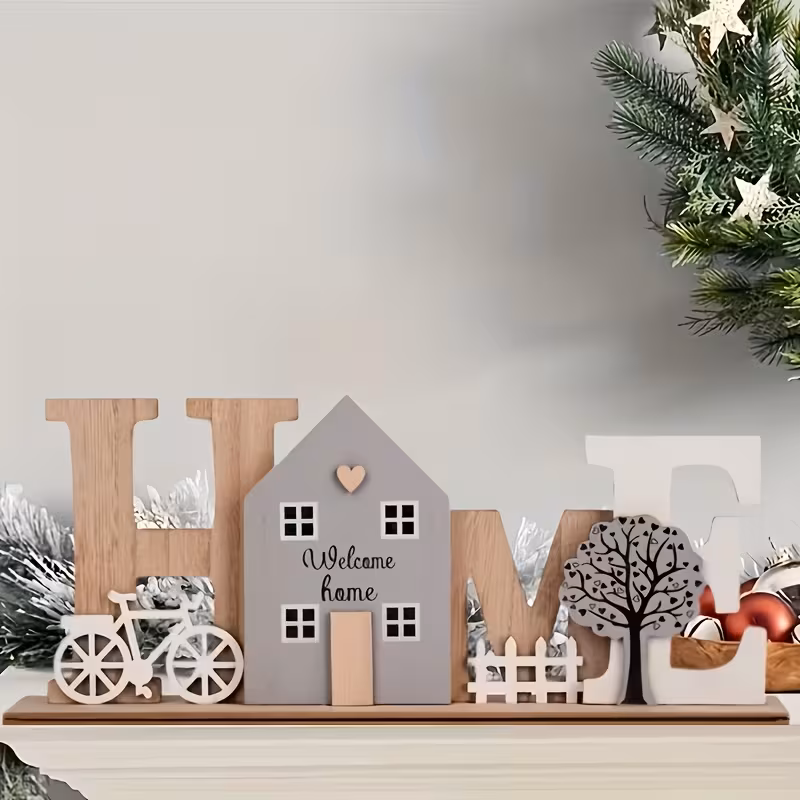 Welcome Home Wooden Tabletop Sign